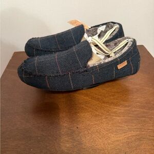 Fat Face Men's Herringbone Slip-On Loafers - Navy and Brown